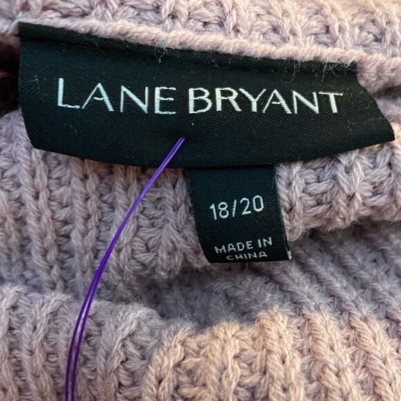 Lane Bryant dusty rose cowl neck tunic sweater with bell cuff sleeves - Picture 2 of 6